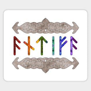 Antifa Runes - Rainbow Bridge Magnet